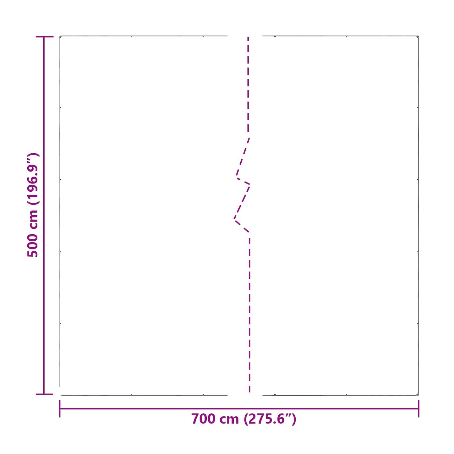 vidaXL Tarpaulin with Eyelets Transparent 7 x 5 m Polyethylene