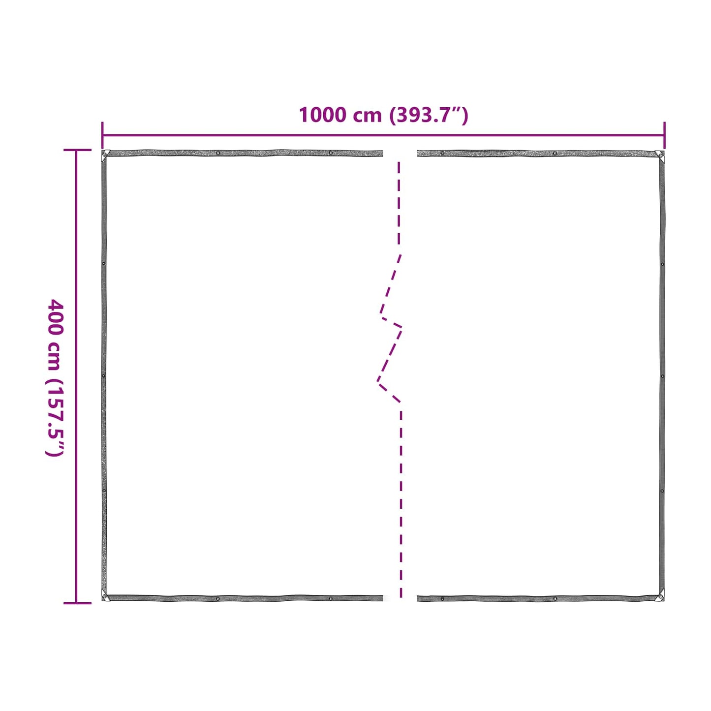 vidaXL Plant Cover Transparent 4 x 10 m PE