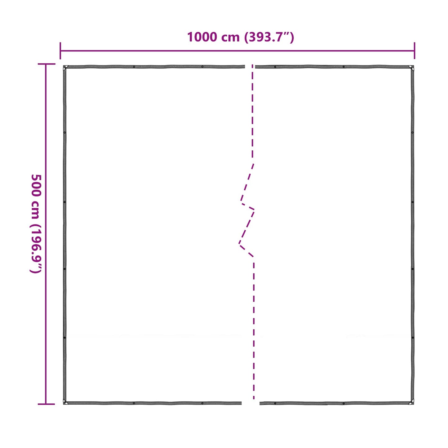 vidaXL Plant Cover Transparent 5 x 10 m PE