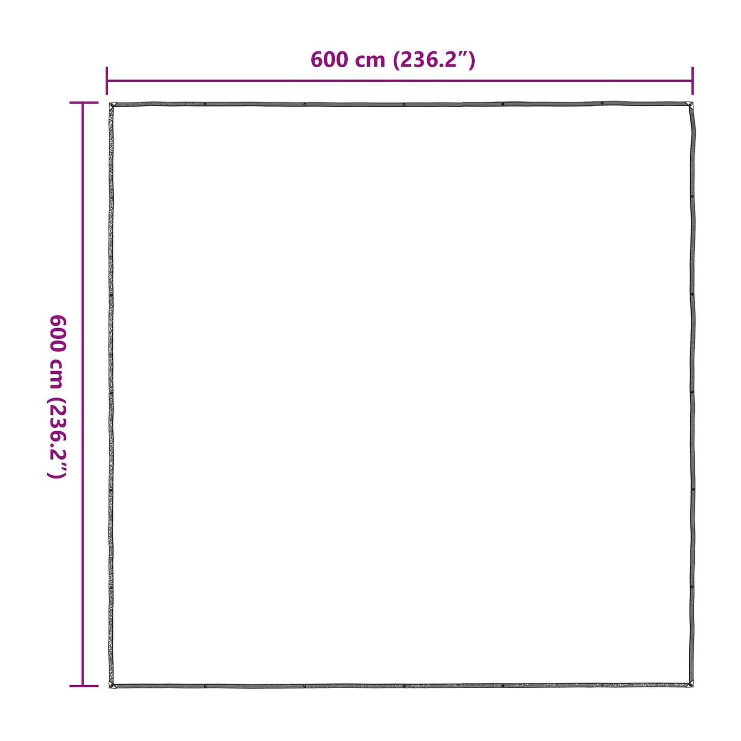 vidaXL Plant Cover Transparent 6 x 6 m PE