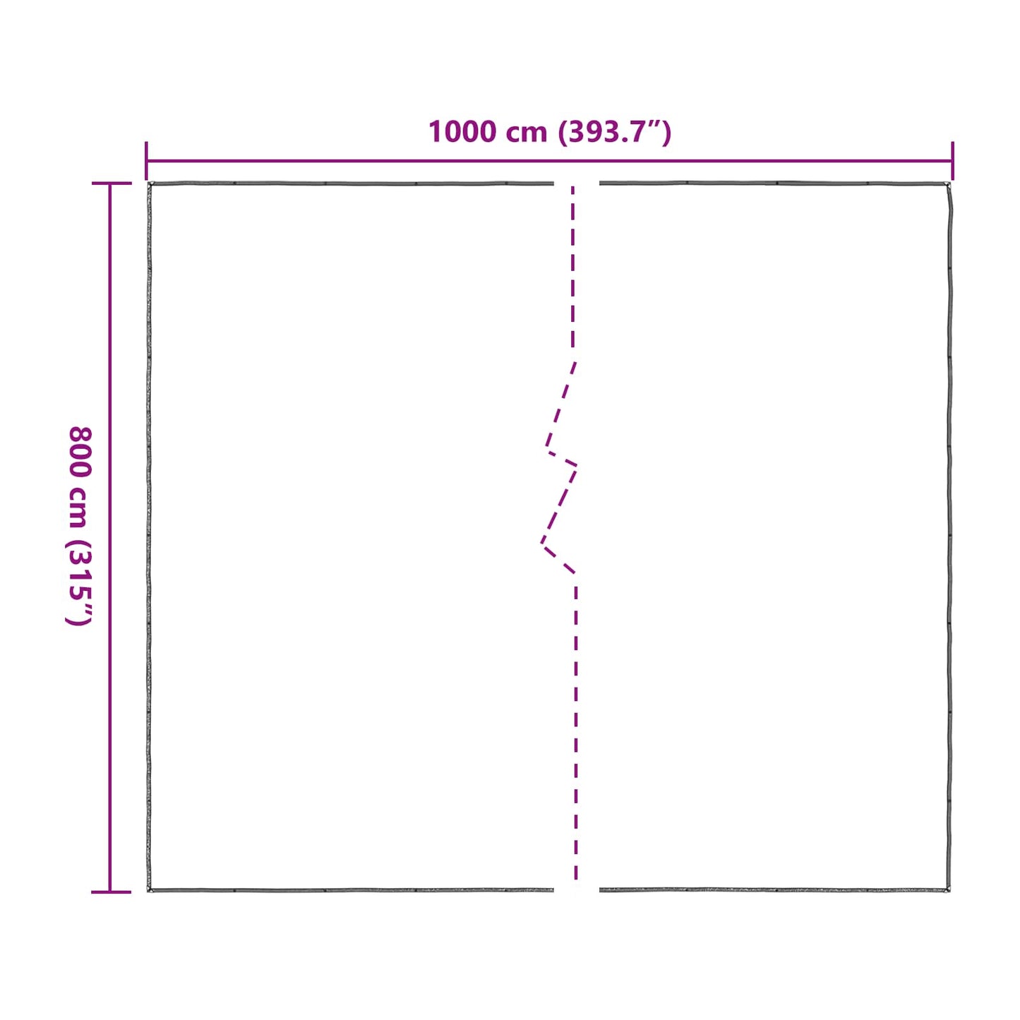 vidaXL Plant Cover Transparent 8 x 10 m PE