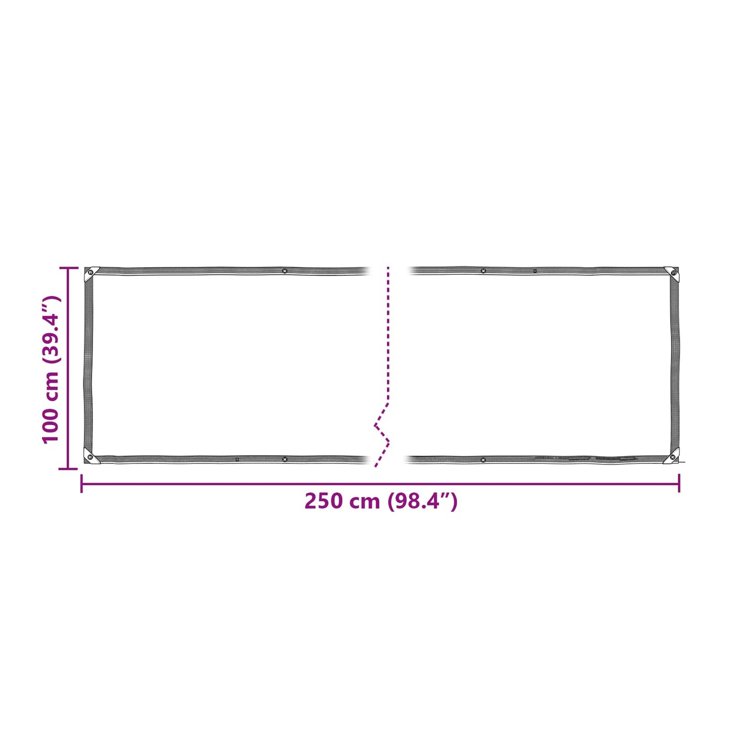 vidaXL Plant Cover Transparent 2.5 x 1 m PE