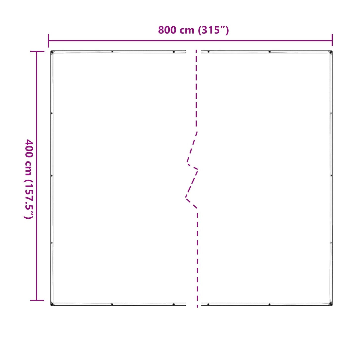 vidaXL Plant Cover Transparent 4 x 8 m PVC