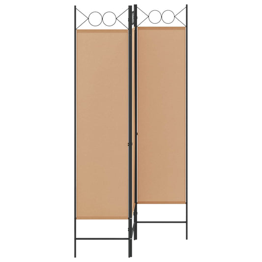 vidaXL 3-Panel Room Divider Beige 120 x 180 cm Fabric