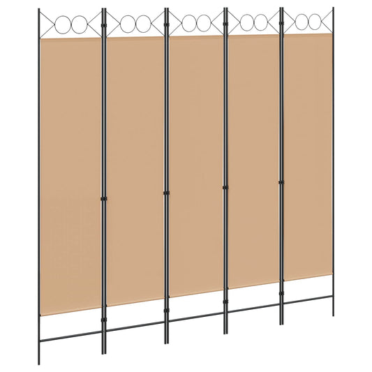 vidaXL Room Divider Beige 200 x 200 cm Fabric