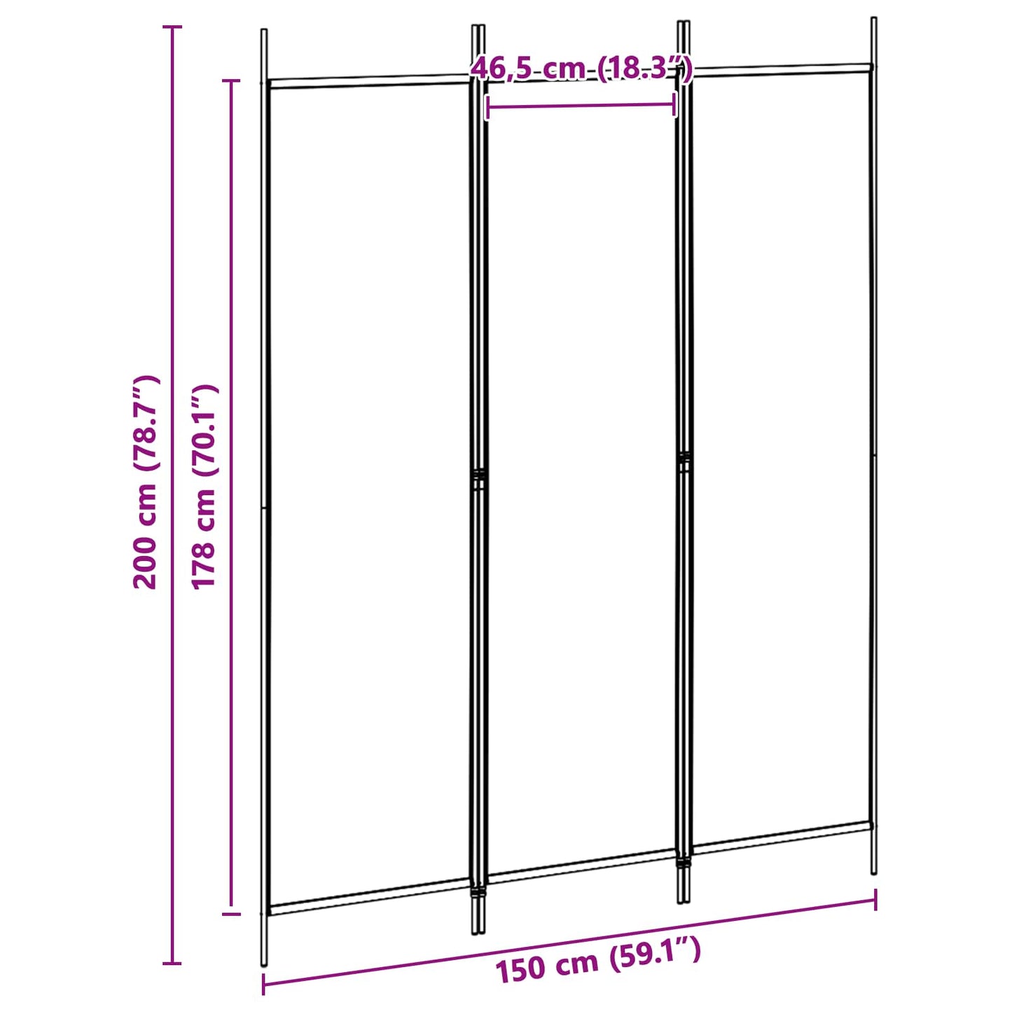vidaXL Room Divider Beige 150 x 200 cm Fabric