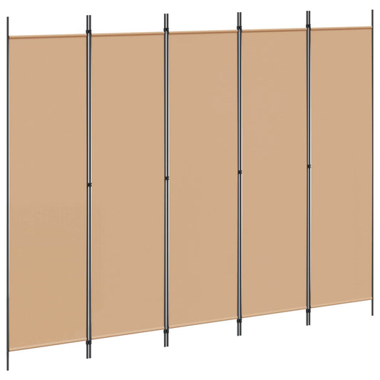 vidaXL Room Divider Beige 250 x 200 cm Fabric