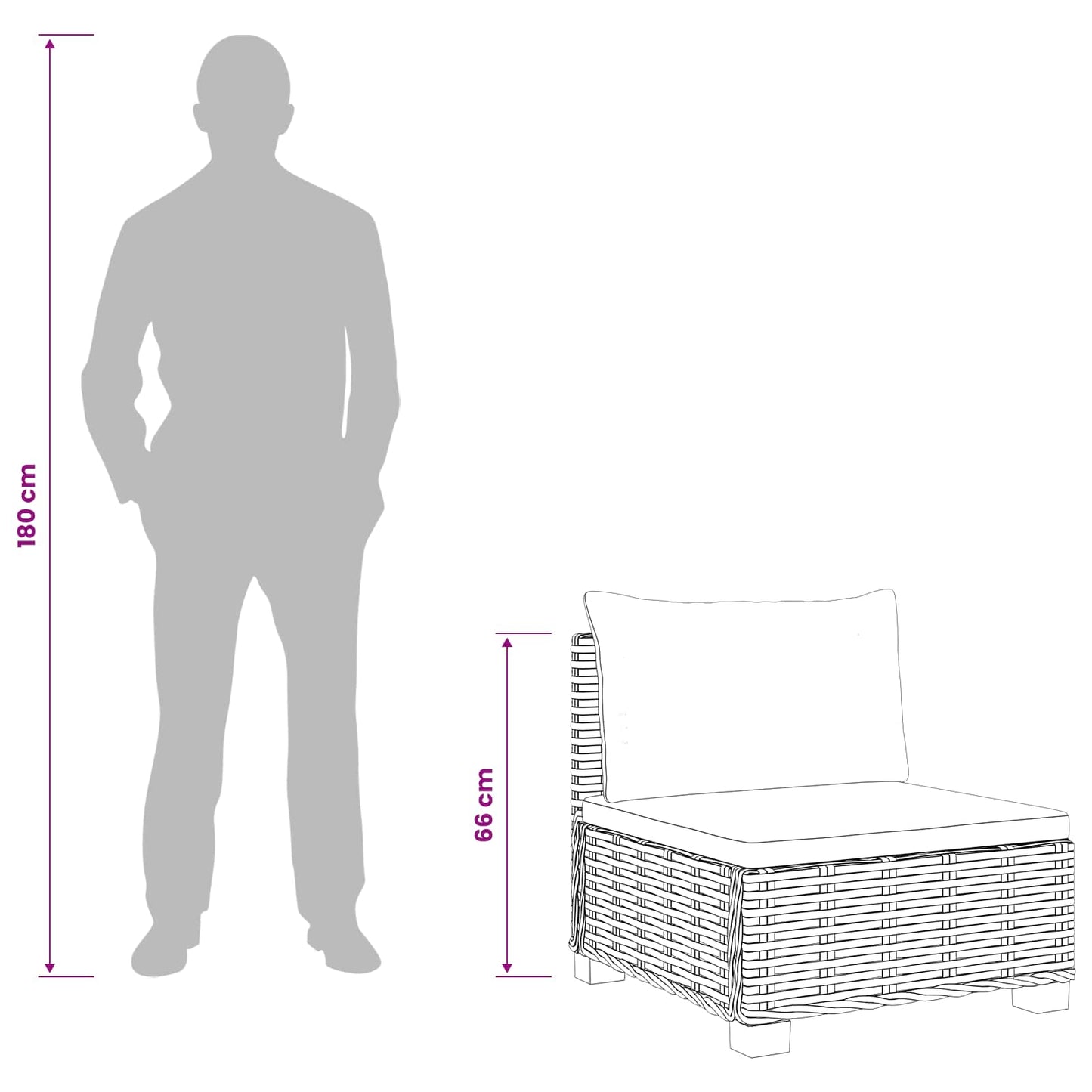 vidaXL 3 pcs Rattan Lounge Set with Cushions GENDT Natural Rattan