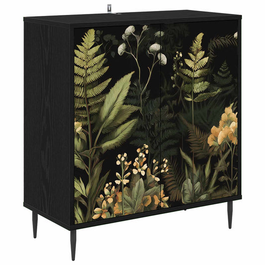 vidaXL Sideboard RHENEN Black Oak 69 x 33 x 76 cm Engineered Wood