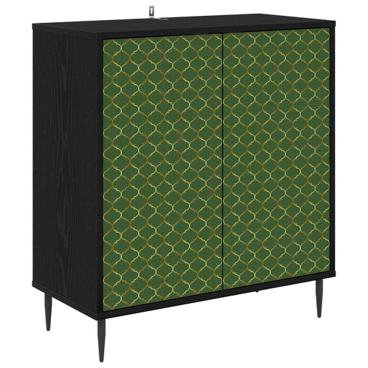 vidaXL Sideboard GELEEN Black Oak 69 x 33 x 76 cm Engineered Wood
