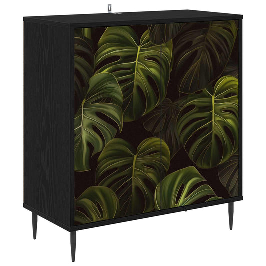 vidaXL Sideboard ELBURG Black Oak 69 x 33 x 76 cm Engineered Wood