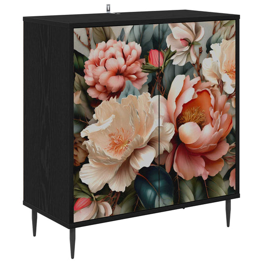 vidaXL Sideboard BORNE Black Oak 69 x 33 x 76 cm Engineered Wood