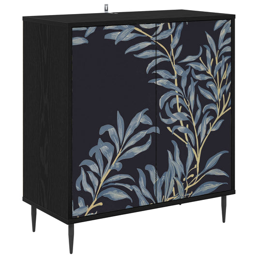 vidaXL Sideboard DOKKUM Black Oak 69 x 33 x 76 cm Engineered Wood