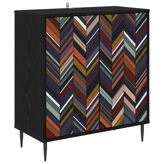 vidaXL Sideboard OMMEN Black Oak 69 x 33 x 76 cm Engineered Wood
