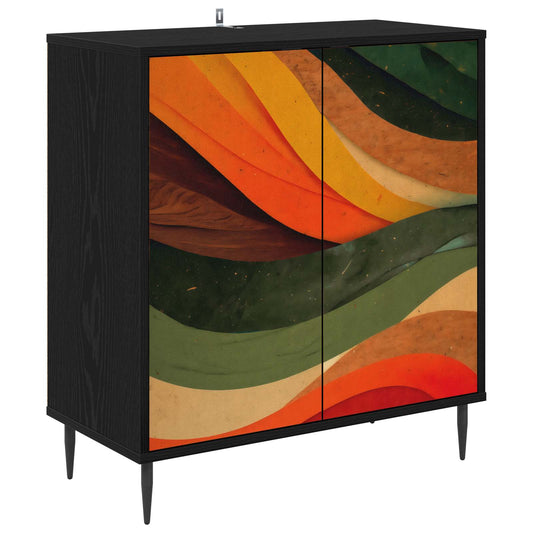 vidaXL Sideboard BONN Black Oak 69 x 33 x 76 cm Engineered Wood