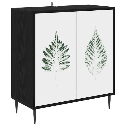 vidaXL Sideboard HANAU Black Oak 69 x 33 x 76 cm Engineered Wood