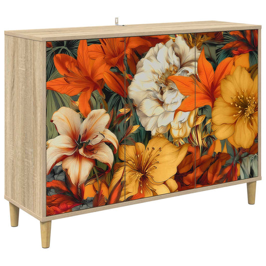 vidaXL Sideboard GENNEP Sonoma 102 x 33 x 75 cm Engineered Wood