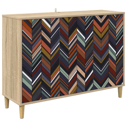 vidaXL Sideboard OMMEN Sonoma 102 x 33 x 75 cm Engineered Wood