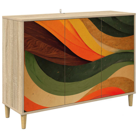 vidaXL Sideboard BONN Sonoma 102 x 33 x 75 cm Engineered Wood