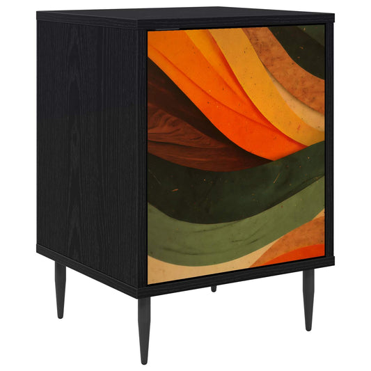 vidaXL Bedside Cabinet BONN Black Oak 36 x 33 x 51 cm Engineered Wood