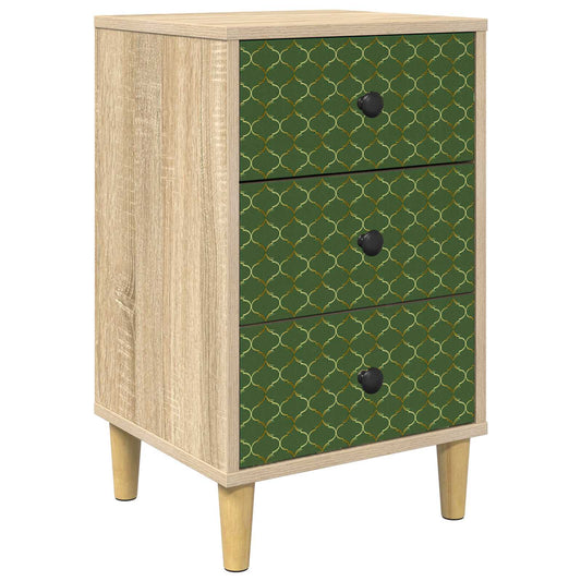 vidaXL Bedside Cabinet GELEEN Sonoma Oak 36 x 33 x 60 cm