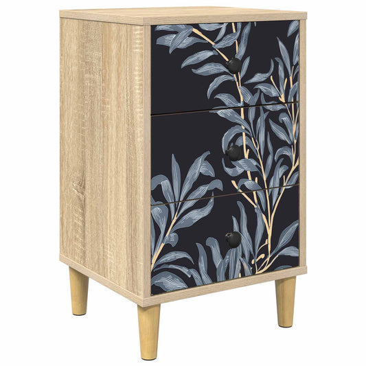 vidaXL Bedside Cabinet DOKKUM Sonoma Oak 36 x 33 x 60 cm