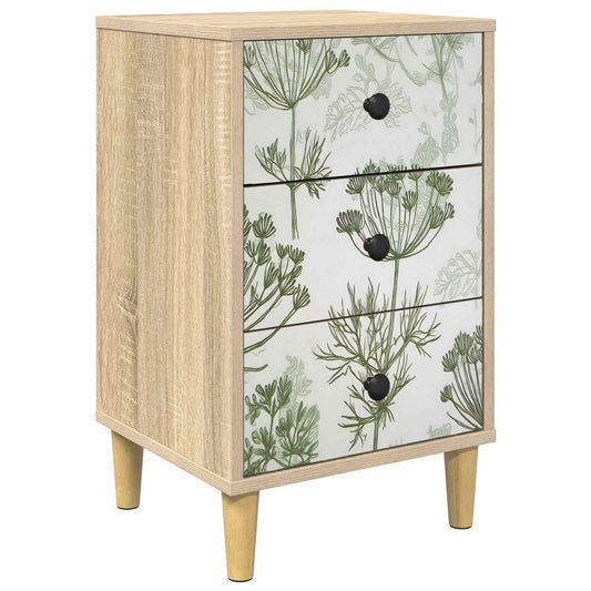 vidaXL Bedside Cabinet GOTHA Sonoma Oak 36 x 33 x 60 cm