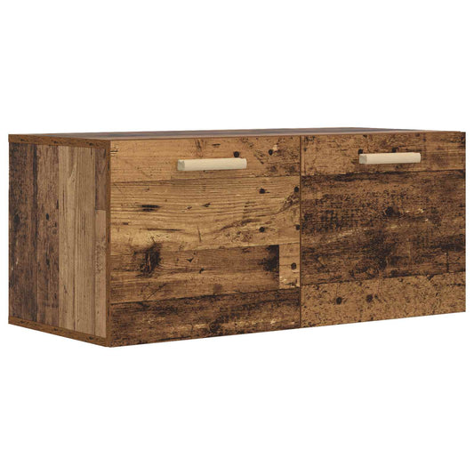 vidaXL Wall Cabinet Wall-Mounted Old wood 80 x 36.5 x 35 cm