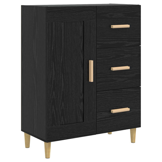 vidaXL Sideboard Black Oak 69.5 x 34 x 90 cm Engineered Wood