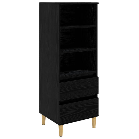 vidaXL Highboard Black Oak 40 x 36 x 110 cm Engineered Wood