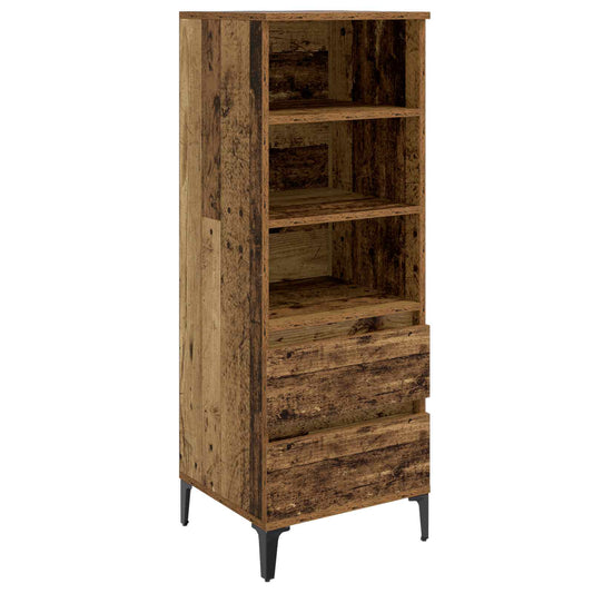 vidaXL Highboard Old Wood 40 x 36 x 110 cm Engineered Wood