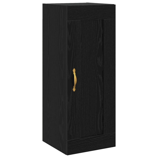 vidaXL Wall Cabinet Black Oak 34.5 x 34 x 90 cm Engineered Wood