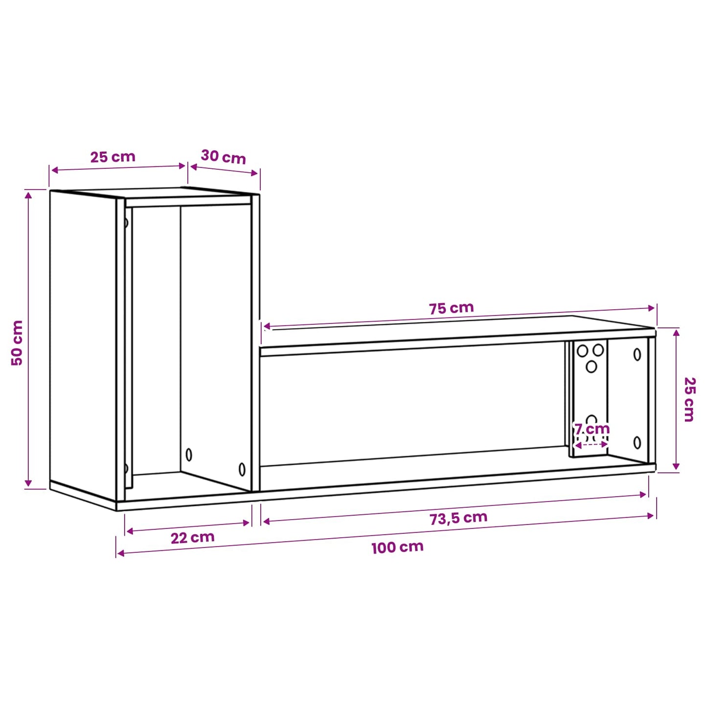 vidaXL TV Cabinet 100 x 30 x 50 cm Old Wood Engineered Wood