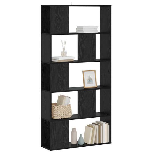 vidaXL Bookcase Black oak 80.5 x 23.5 x 162.5 cm PB