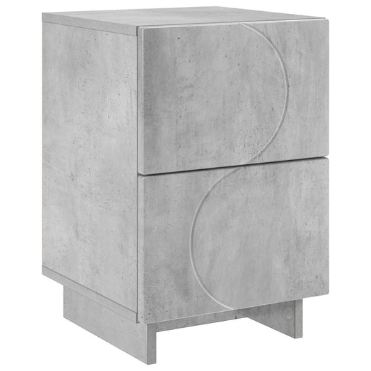 vidaXL Bedside Cabinet Concrete Grey 33.5 x 34.5 x 50 cm