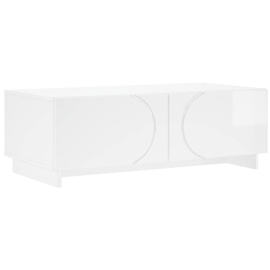 vidaXL Coffee Table High Gloss White 102 x 50.5 x 35 cm