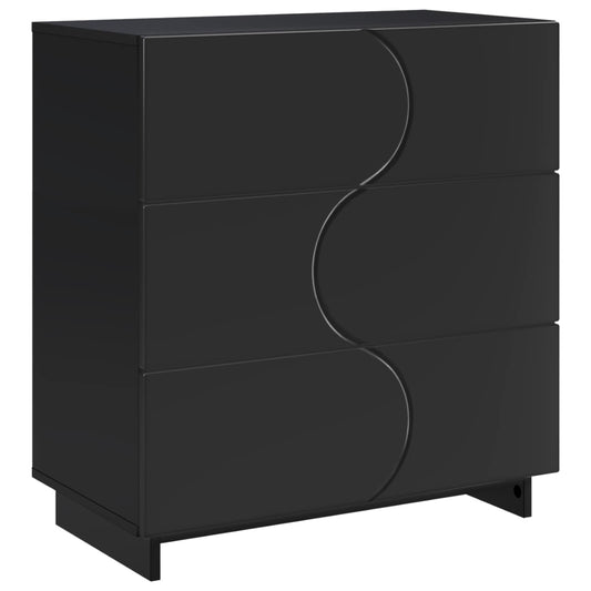 vidaXL Sideboard Black 70 x 38 x 75 cm Engineered Wood