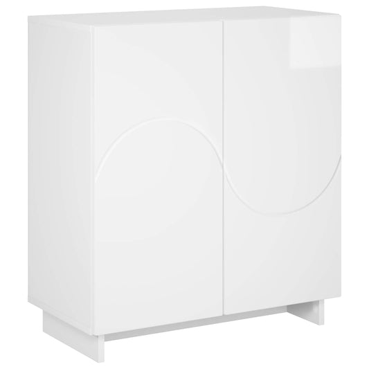 vidaXL Sideboard High Gloss White 67 x 34.5 x 75 cm Engineered Wood