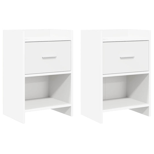 vidaXL Bedside Tables 2 pcs White 40 x 30 x 60 cm Engineered Wood