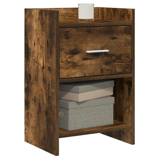 vidaXL Bedside Tables 2 pcs Smoked Oak 40 x 30 x 60 cm Engineered Wood