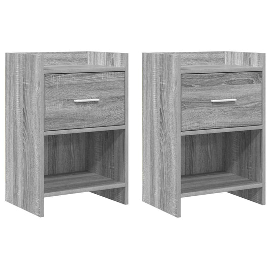 vidaXL Bedside Tables 2 pcs Grey Sonoma 40 x 30 x 60 cm
