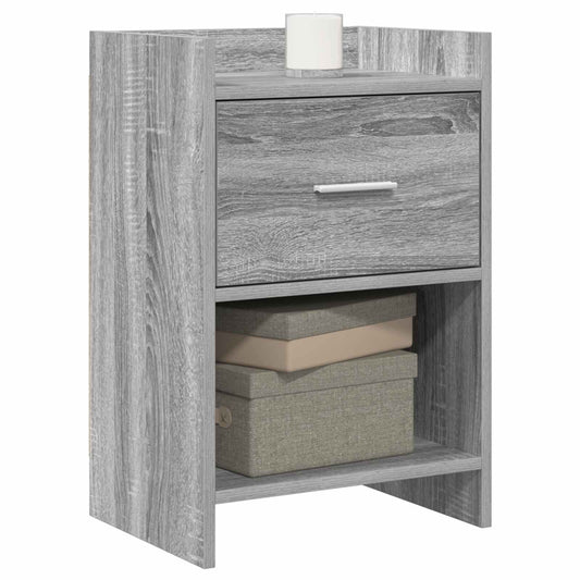 vidaXL Bedside Tables 2 pcs Grey Sonoma 40 x 30 x 60 cm