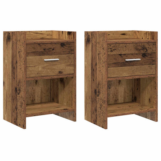 vidaXL Bedside Tables 2 pcs Old Wood 40 x 30 x 60 cm Engineered Wood