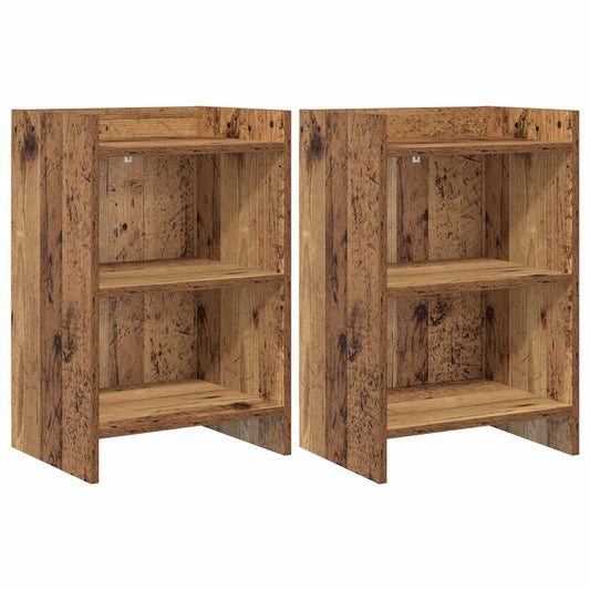 vidaXL Bedside Tables 2 pcs Old Wood 40 x 30 x 60 cm Engineered Wood