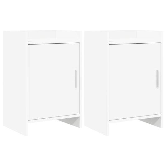 vidaXL Bedside Tables 2 pcs White 40 x 30 x 60 cm Engineered Wood