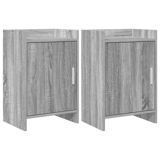 vidaXL Bedside Tables 2 pcs Grey Sonoma 40 x 30 x 60 cm