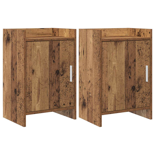 vidaXL Bedside Tables 2 pcs Old Wood 40 x 30 x 60 cm Engineered Wood