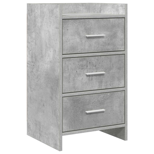 vidaXL Bedside Tables Concrete Grey 40 x 36 x 70 cm Engineered Wood