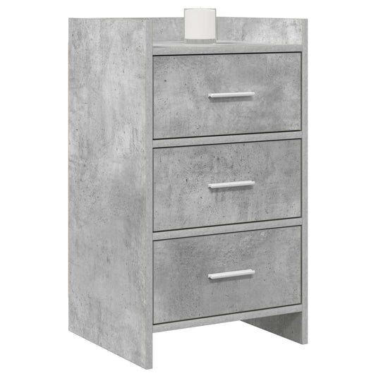 vidaXL Bedside Tables Concrete Grey 40 x 36 x 70 cm Engineered Wood