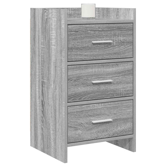 vidaXL Bedside Tables Grey Sonoma 40 x 36 x 70 cm Engineered Wood